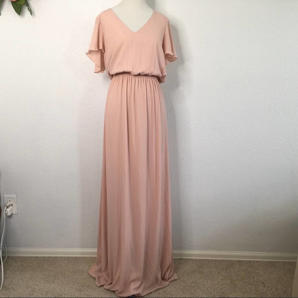 New NWT Show me your Mumu blush pink medium maxi dress - Picture 3 of 11